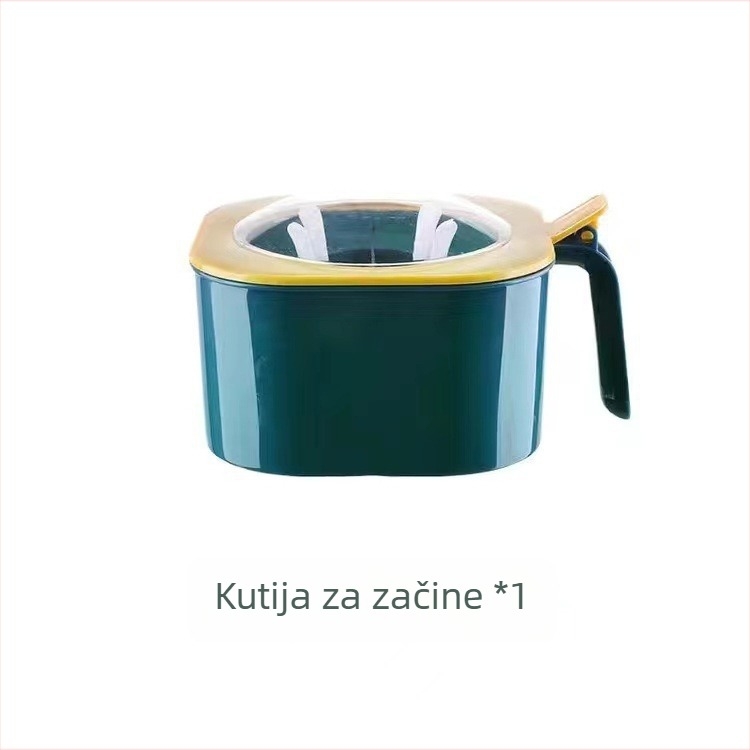 Set posuda za začine u kuhinji s više pretinaca za sol, MSG i papar