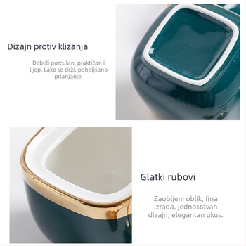 Keramički set posuda za ulje i ocat s posudama za začine, elegantni kuhinjski dodaci – korporativni dar