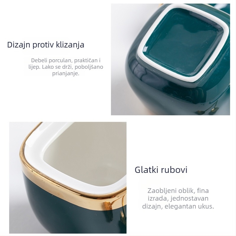 Keramički set posuda za ulje i ocat s posudama za začine, elegantni kuhinjski dodaci – korporativni dar