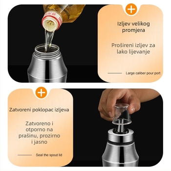 304 nehrđajući čelik – posuda za ulje i začine, kuhinjska boca za ocat i sojin umak, bez curenja