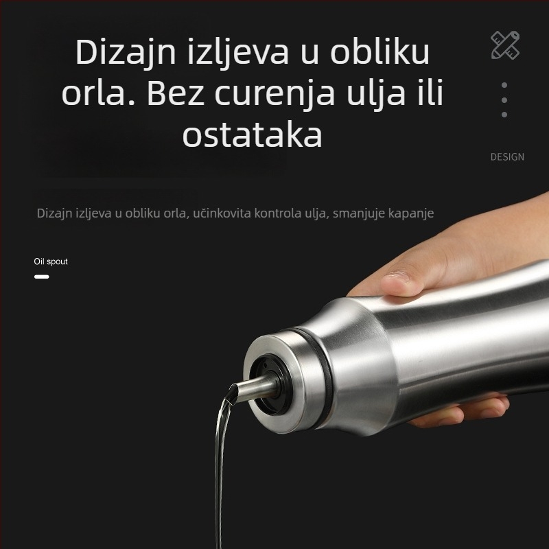 304 nehrđajući čelik – posuda za ulje i začine, kuhinjska boca za ocat i sojin umak, bez curenja