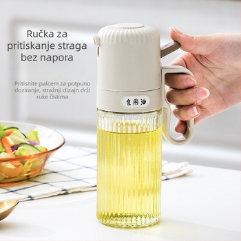 Staklena bočica za ulje s ručkom, debela, bez kapanja, protiv curenja, magličasti raspršivač
