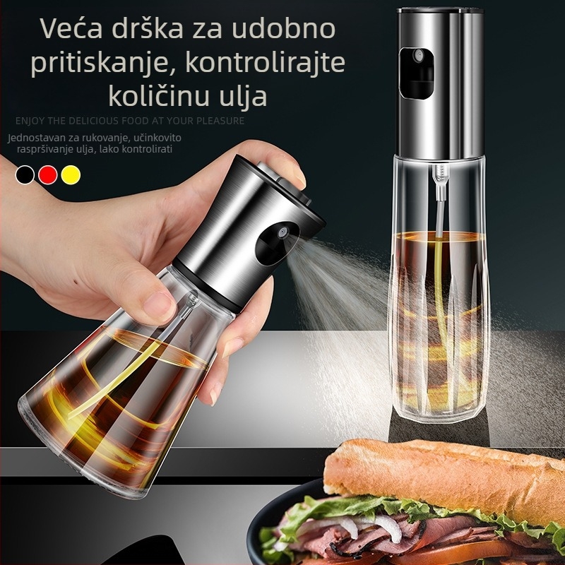 Staklena boca za sprej ulja u kuhinji, sprej za kuhanje