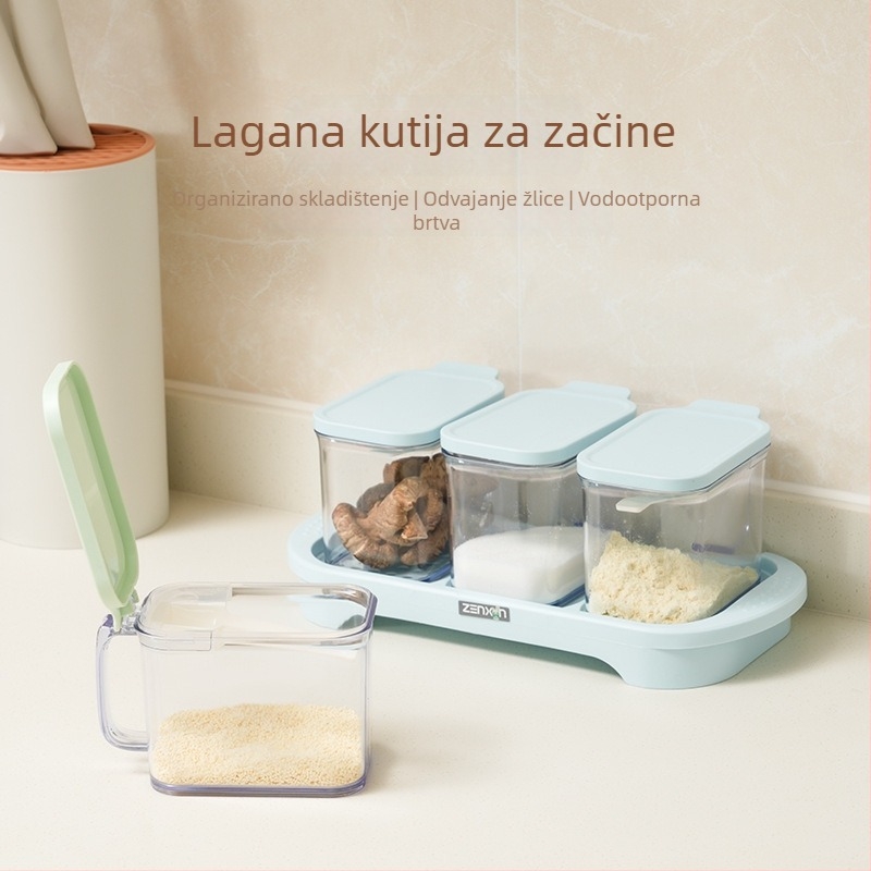 Set plastičnih posuda za začine i sol za kuhinju – spremnici za pohranu začina i MSG posuda