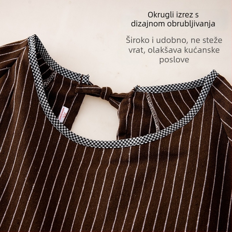 Plus-size kuhinjska pregača s dugim rukavima, otporna na masnoće, prozračni poliester, za odrasle, radna odjeća
