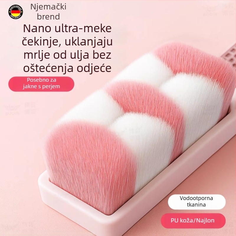 Mekana četka s mekim dlačicama za perjane jakne — kućna četka za čišćenje koja ne oštećuje odjeću i ne ostavlja dlake, četka za čišćenje za vanjske jakne