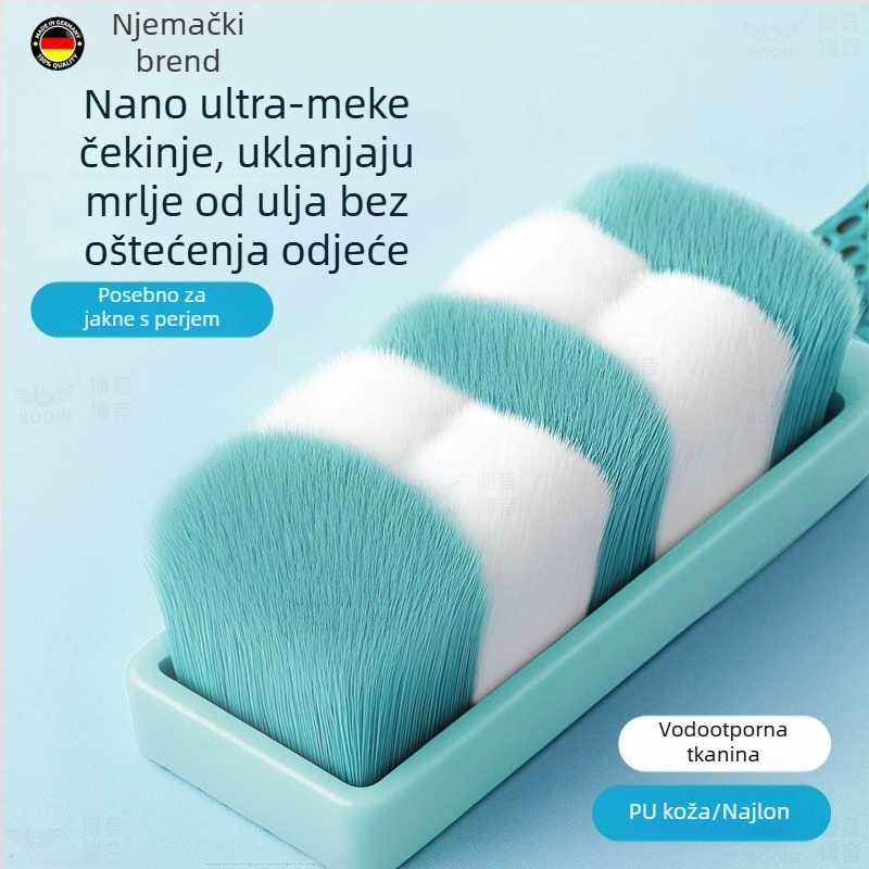 Mekana četka s mekim dlačicama za perjane jakne — kućna četka za čišćenje koja ne oštećuje odjeću i ne ostavlja dlake, četka za čišćenje za vanjske jakne