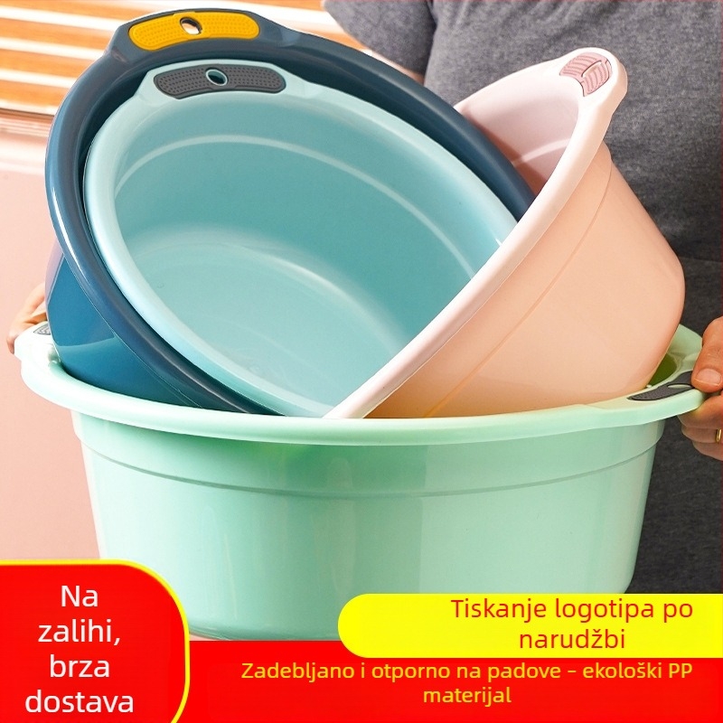 Debljasti plastični sudoper za kućnu i studentsku upotrebu — višenamjenski bazen za pranje povrća, lica, rublja i stopala