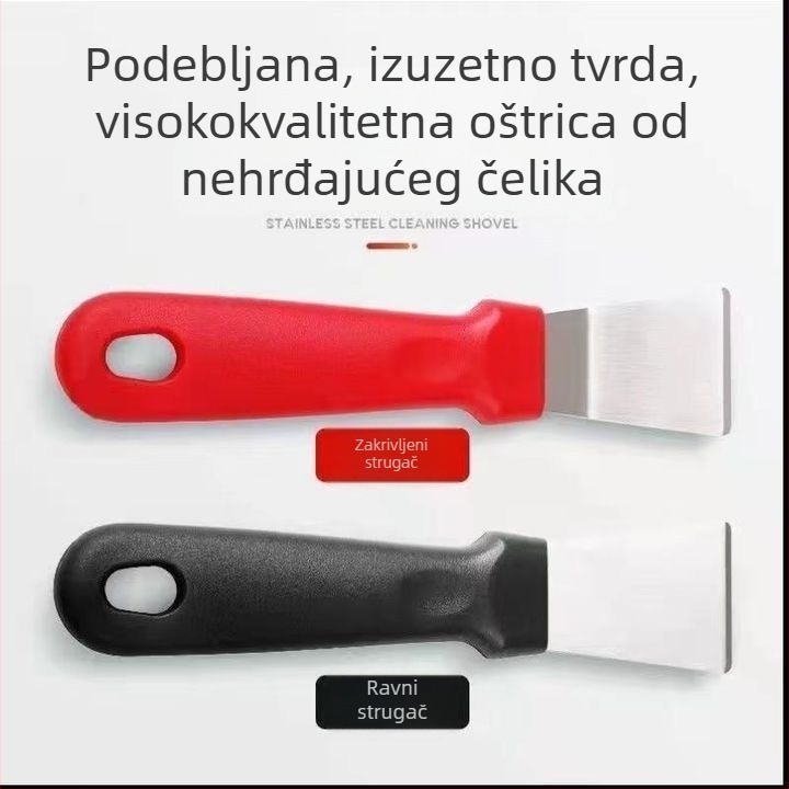 Pet-dijelni set kuhinjskog čišćenja: četka za napa, četka za pukotine, četka za plinski štednjak, četka za masne mrlje, strugalica