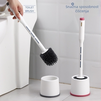 Sprej četka za WC s postoljem – kućna upotreba, bez mrtvih kutova, za standardne i squat WC-e