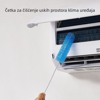 Set četkica za čišćenje klima uređaja za zidnu unutarnju jedinicu – četka za otvor zraka s kružnim otvorom, kružna četka za unutarnje zidove i čišćenje šavova