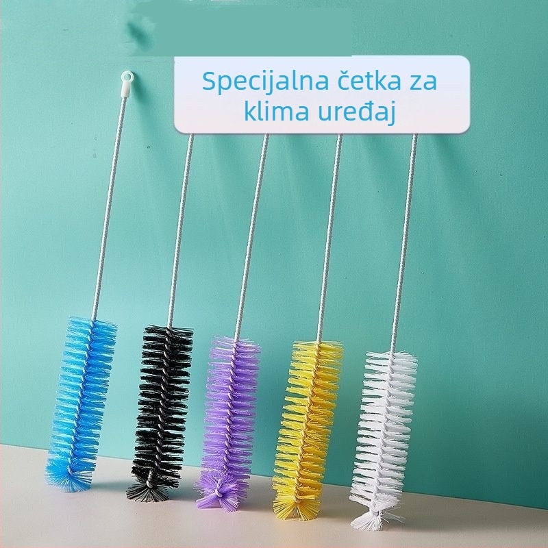 Set četkica za čišćenje klima uređaja za zidnu unutarnju jedinicu – četka za otvor zraka s kružnim otvorom, kružna četka za unutarnje zidove i čišćenje šavova