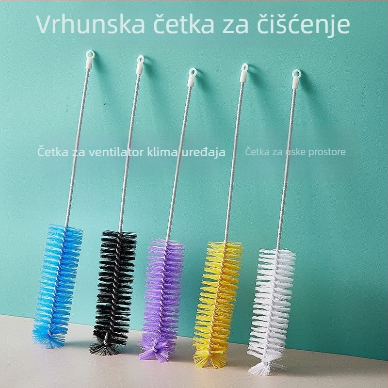 Set četkica za čišćenje klima uređaja za zidnu unutarnju jedinicu – četka za otvor zraka s kružnim otvorom, kružna četka za unutarnje zidove i čišćenje šavova