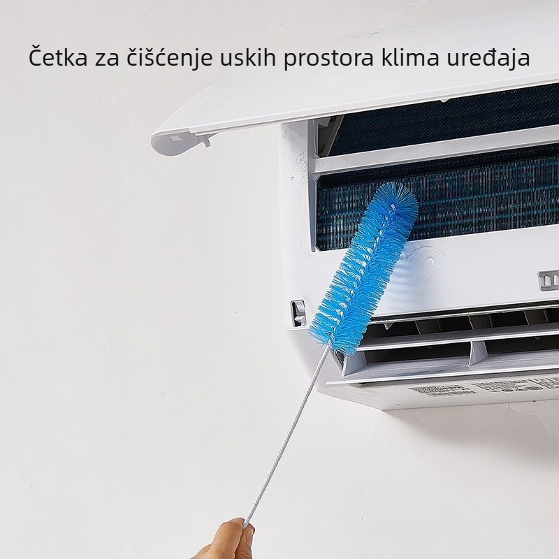 Set četkica za čišćenje klima uređaja za zidnu unutarnju jedinicu – četka za otvor zraka s kružnim otvorom, kružna četka za unutarnje zidove i čišćenje šavova