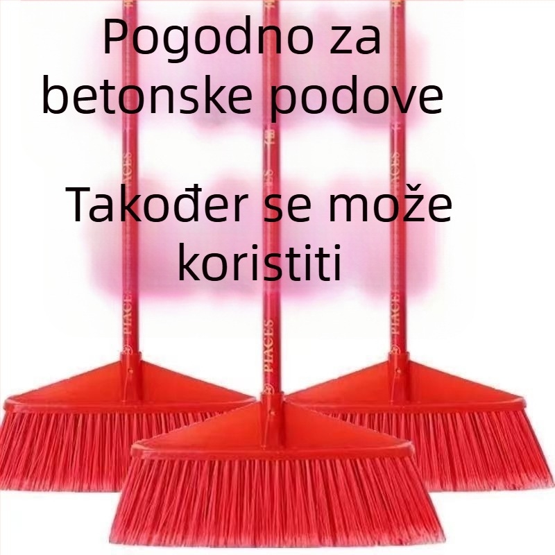 Plastična metla s pet redova tvrdih vlakana, za kućno i školsko čišćenje, ekstra debela