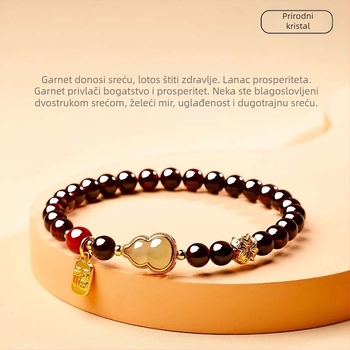 Novi kineski stil: prava granatna narukvica za muškarce i žene, Hetian jade narukvica, talisman sreće i blagostanja, poklon za godinu zodijaka