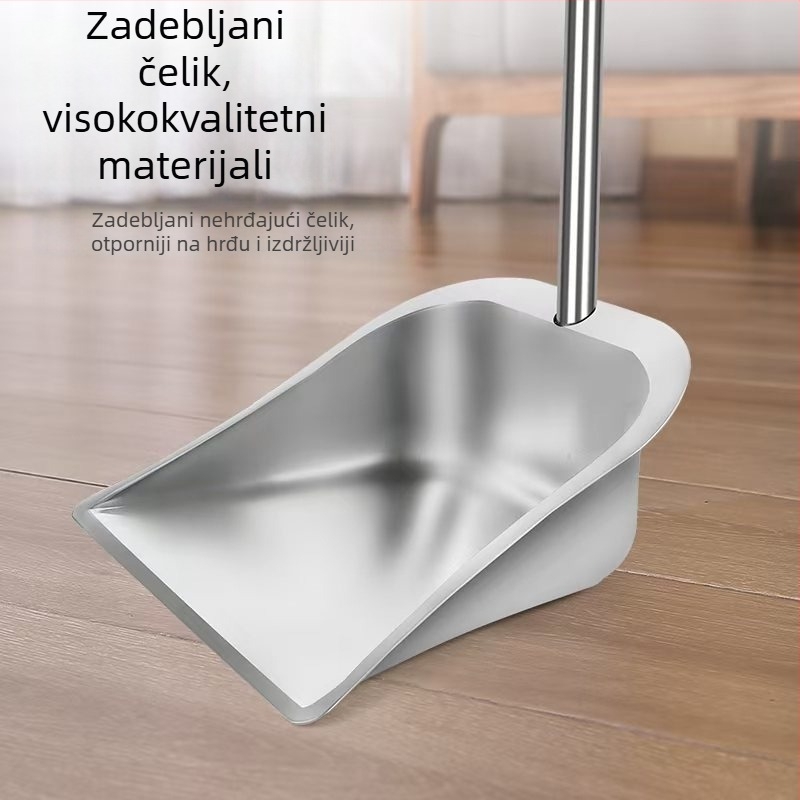 Set metla i lopatica od nehrđajućeg čelika, dvodijelni za čišćenje podova