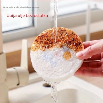 Krpa za suđe od drvenog celuloznog pamuka, ribajuća spužva i kuhinjska čistilna podloga