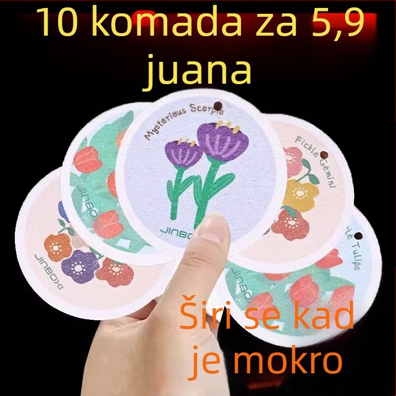 Krpa za suđe od drvenog celuloznog pamuka, ribajuća spužva i kuhinjska čistilna podloga