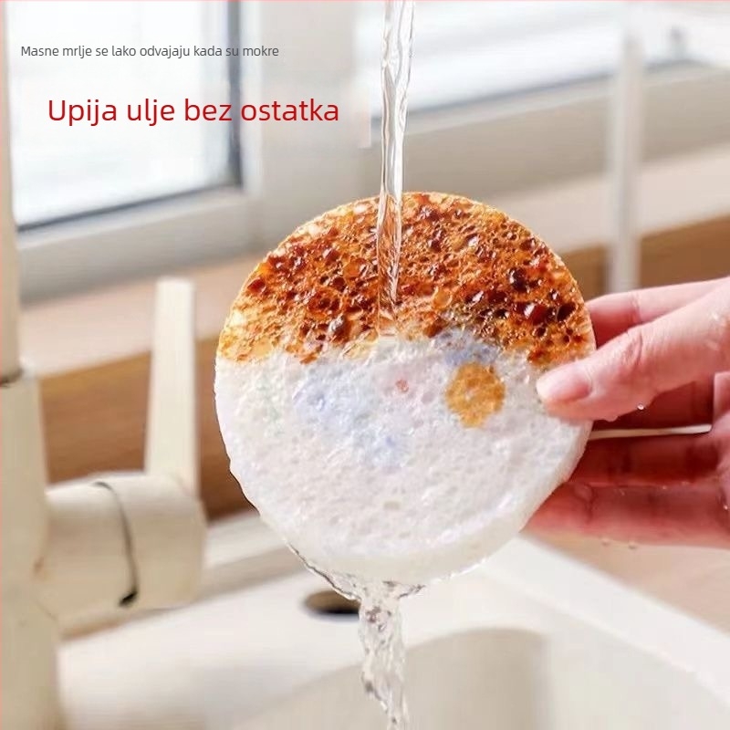 Krpa za suđe od drvenog celuloznog pamuka, ribajuća spužva i kuhinjska čistilna podloga