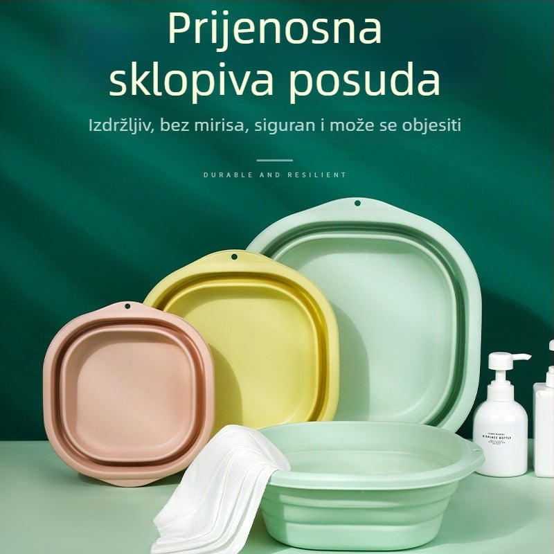 Sklopiva plastična umivaonica – velike, srednje i male veličine, prijenosna za kućnu upotrebu i studentski dom