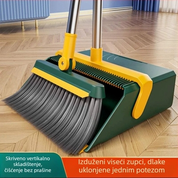 Skup metla i daska za prašinu, sklopiva s mekanim vlaknima za kućnu upotrebu