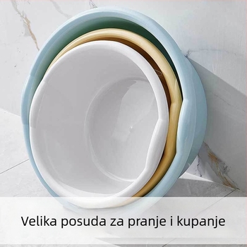 Velika okrugla plastična kada za bebe, s dubokim dnom, kućna upotreba