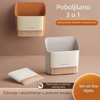 Stolni mini metla i lopatica za prašinu – uredski set
