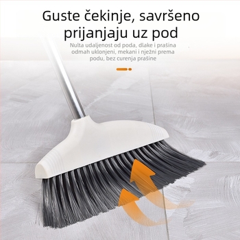 Set metle i lopatice za prašinu, dvodijelni set, ojačana drška, bez ljepila, za spavaću sobu