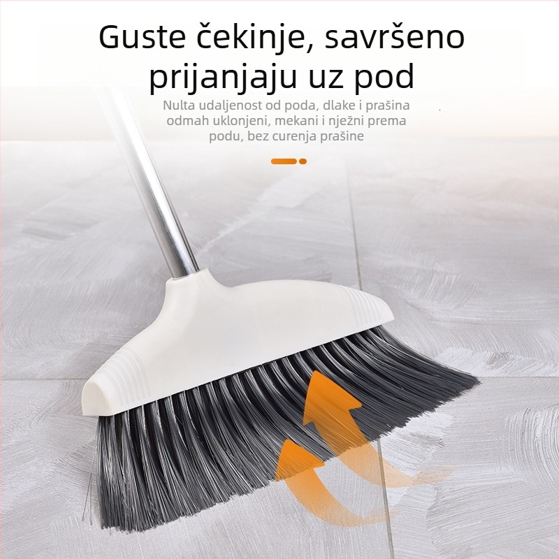 Set metle i lopatice za prašinu, dvodijelni set, ojačana drška, bez ljepila, za spavaću sobu