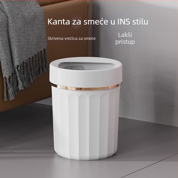 Koš za smeće u obliku bure, otvorenog vrha, lagan, od PP-a, kapacitet ispod 4 L, za kućnu upotrebu u dnevnom boravku, kuhinji i kupaonici