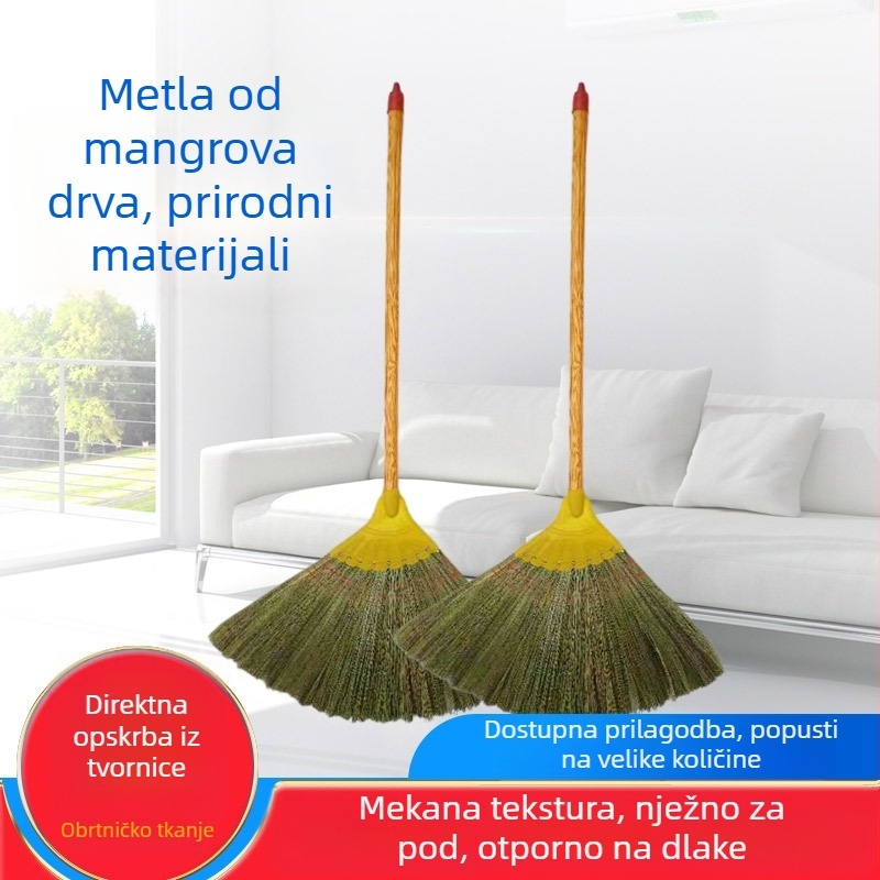 Ručna metla od miskantusa, mekane vlasi za kućno čišćenje