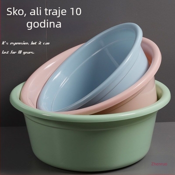 Okrugli debeli plastični kućni umivaonik – do 27 cm, za čišćenje lica, bebu, pranje rublja i pranje stopala