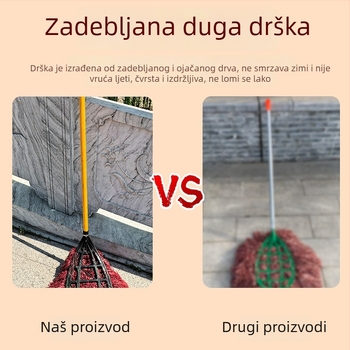 Plastična lopatica za prašinu i metla za čišćenje u kućanstvu, dvorištu, radionici i ulici