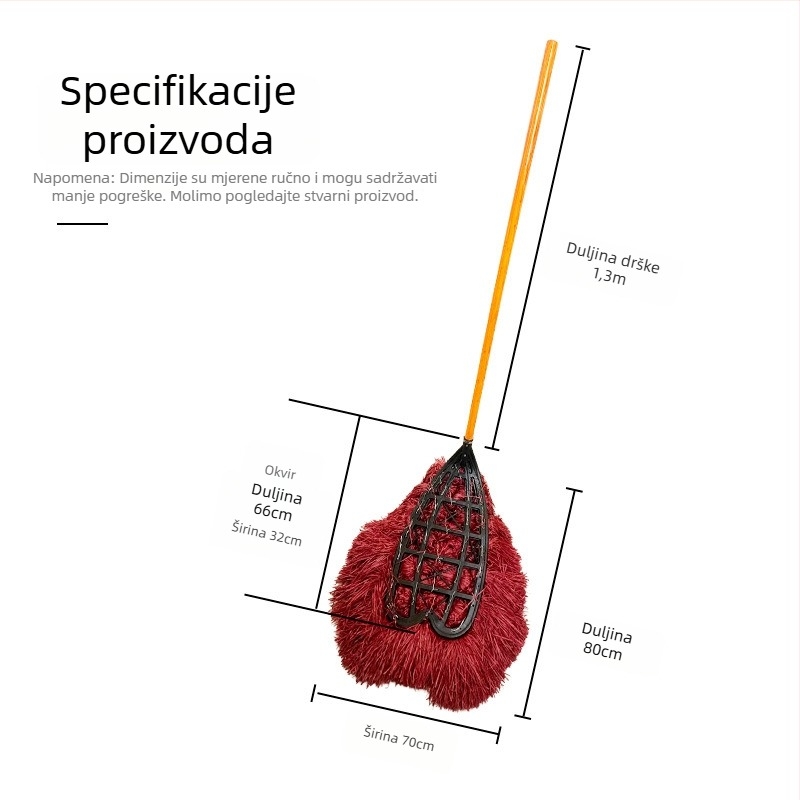 Plastična lopatica za prašinu i metla za čišćenje u kućanstvu, dvorištu, radionici i ulici