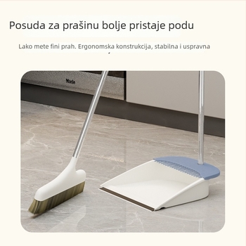 Kućni set metle i lopatice za prašinu, s glavom koja sprječava zapetljavanje dlaka
