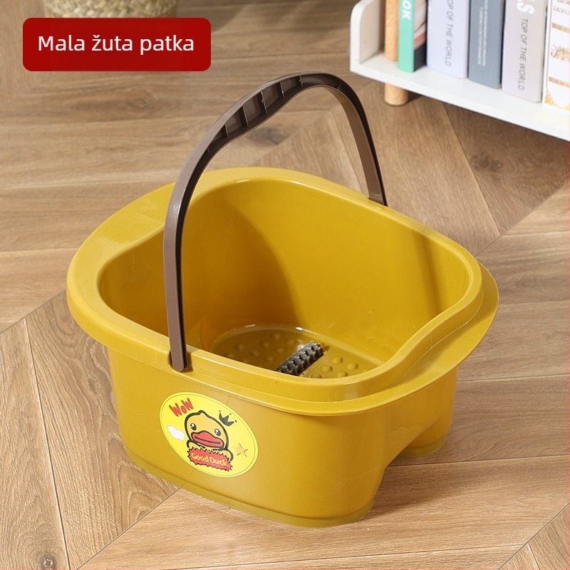 Plastična kada za stopala s četiri kotačića i rolom, prijenosna