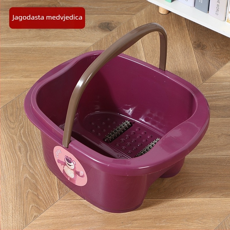 Plastična kada za stopala s četiri kotačića i rolom, prijenosna