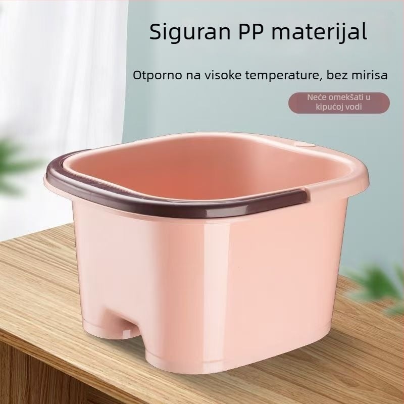 Debljena prijenosna kadica za potapanje stopala s masažom, za kućnu i studentsku upotrebu, otporna na visoke temperature.