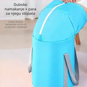 Sklopiva kadica za kupanje stopala, duboka do koljena, izolacija potkoljenice, debeli kućni kad za stopala