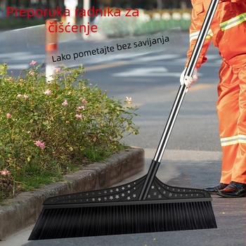 Velika metla s čvrstima dlačicama, ekstra široka za dvorište i vrt, izdržljiva metla za čišćenje