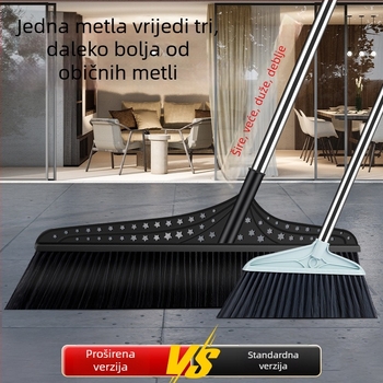 Velika metla s čvrstima dlačicama, ekstra široka za dvorište i vrt, izdržljiva metla za čišćenje
