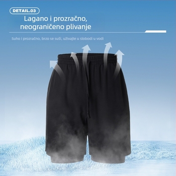 Muške bokserice za plivanje, plus veličina, brzo se suše