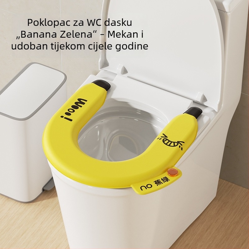 Aromaterapijska podloga za toaletnu dasku u obliku banane, vodootporna, U-oblik, za kućnu upotrebu, univerzalna veličina