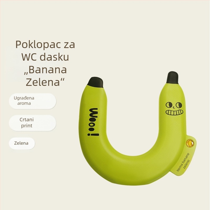 Aromaterapijska podloga za toaletnu dasku u obliku banane, vodootporna, U-oblik, za kućnu upotrebu, univerzalna veličina