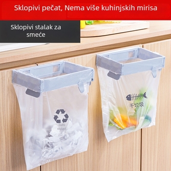 Sklopivi držač za plastične vrećice, zidni ili ugrađeni, kuhinja i kupaonica