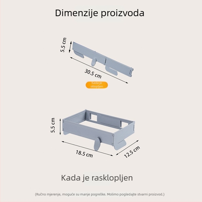 Sklopivi držač za plastične vrećice, zidni ili ugrađeni, kuhinja i kupaonica