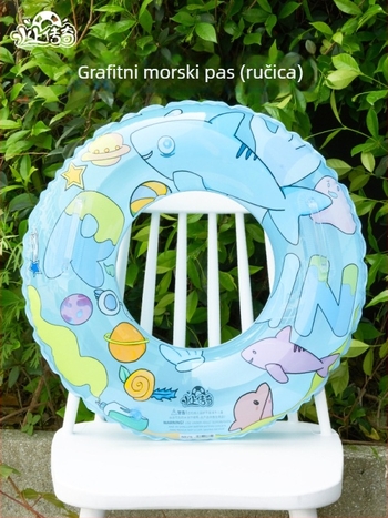 Plivački prsten u obliku ajkule za djecu i odrasle, napuhivačka vodena igračka, 60-80 cm