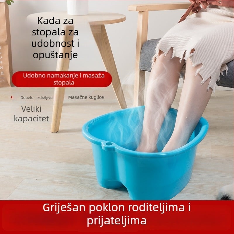 Plastična kada za stopala za kućnu upotrebu, velik kapacitet, masaža do potkoljenice i uranjanje stopala.