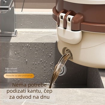 Dimiwan Okretni mop s integriranom kantom, dizajn s jednim kantom, bezdotno suho i mokro korištenje, lako čišćenje
